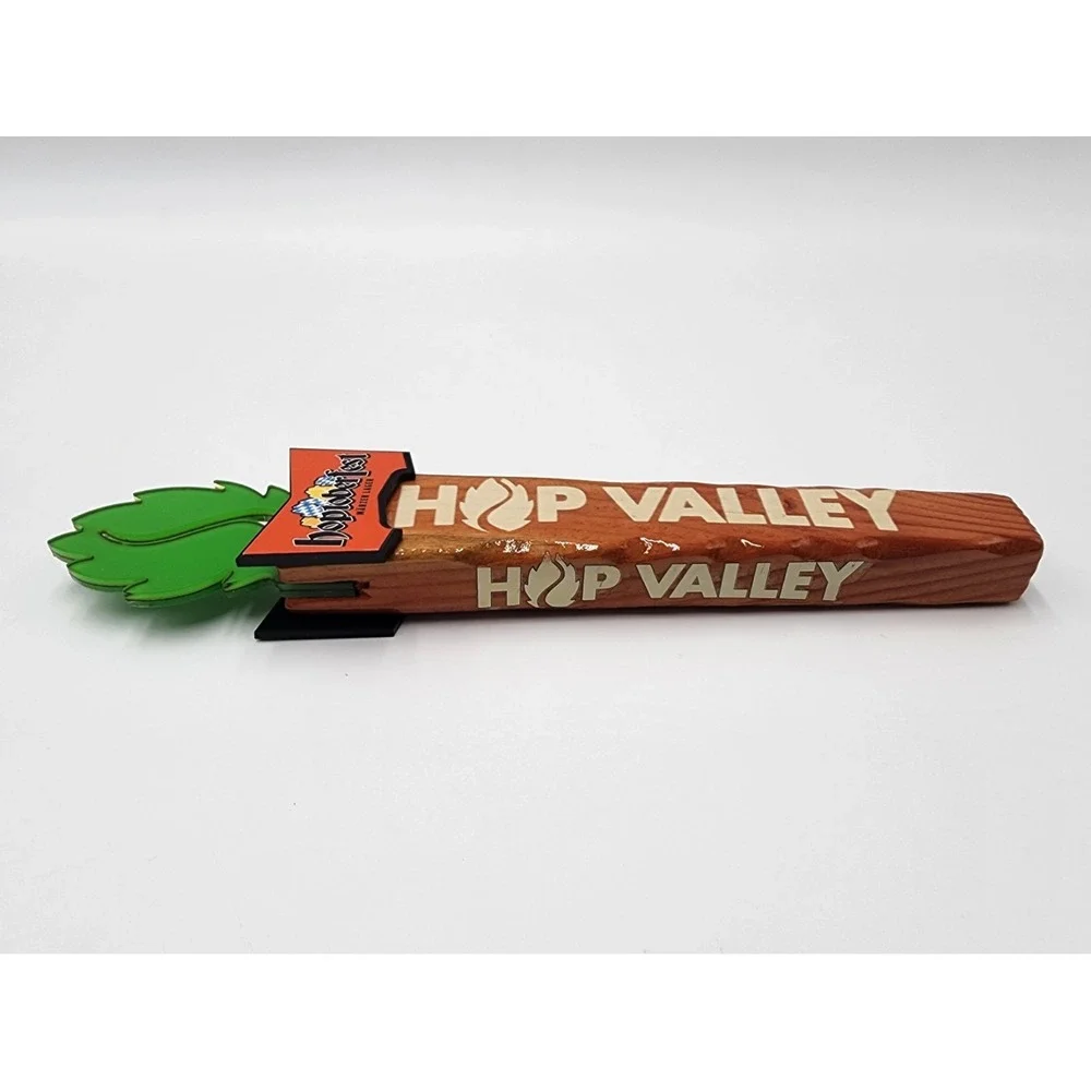 HOPTOBER FEST MARZEN‎ LAGER BEER BAR TAP HANDLE HOP VALLEY WOOD LOOK